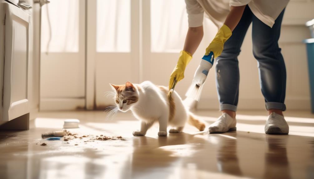 cat spray cleanup made easy